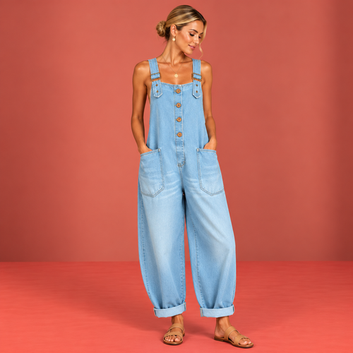 Mae™ | Vintage Denim-Look Overalls