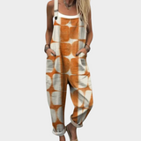 Printed Denim Overalls