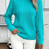 Quinisha – Knit Sweater with Cable Pattern