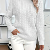 Quinisha – Knit Sweater with Cable Pattern