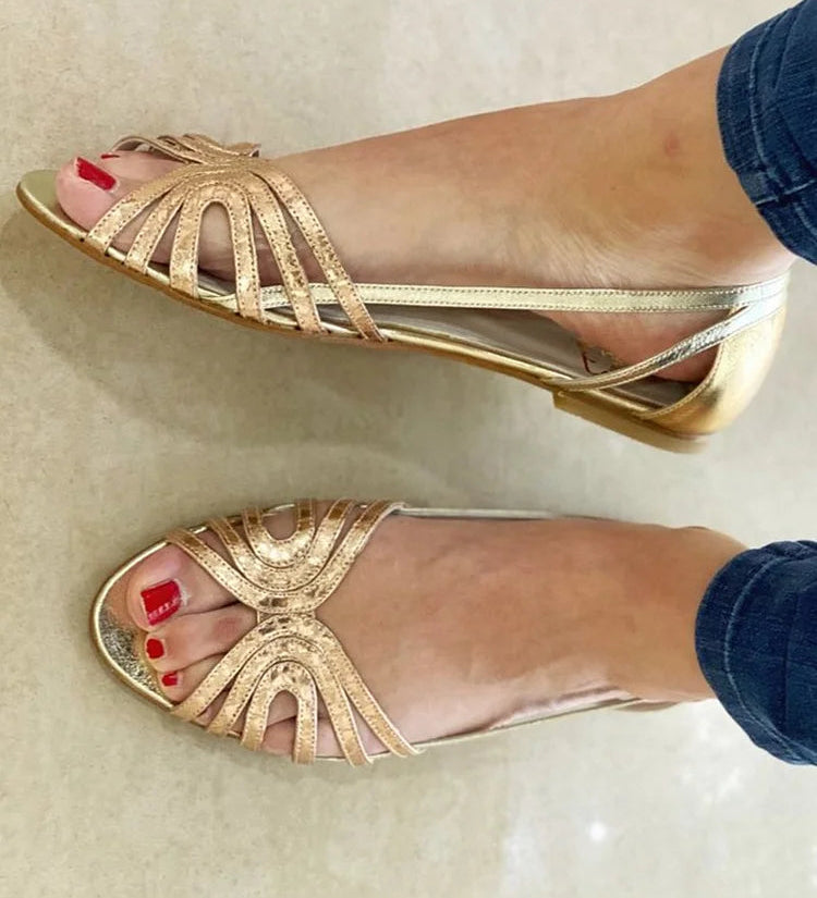 Metallic Shimmer Sandals