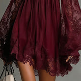 Nea - Mini Dress with Bare Shoulders and Lace