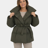Alixène | Women's Quilted Jacket with Waist Belt