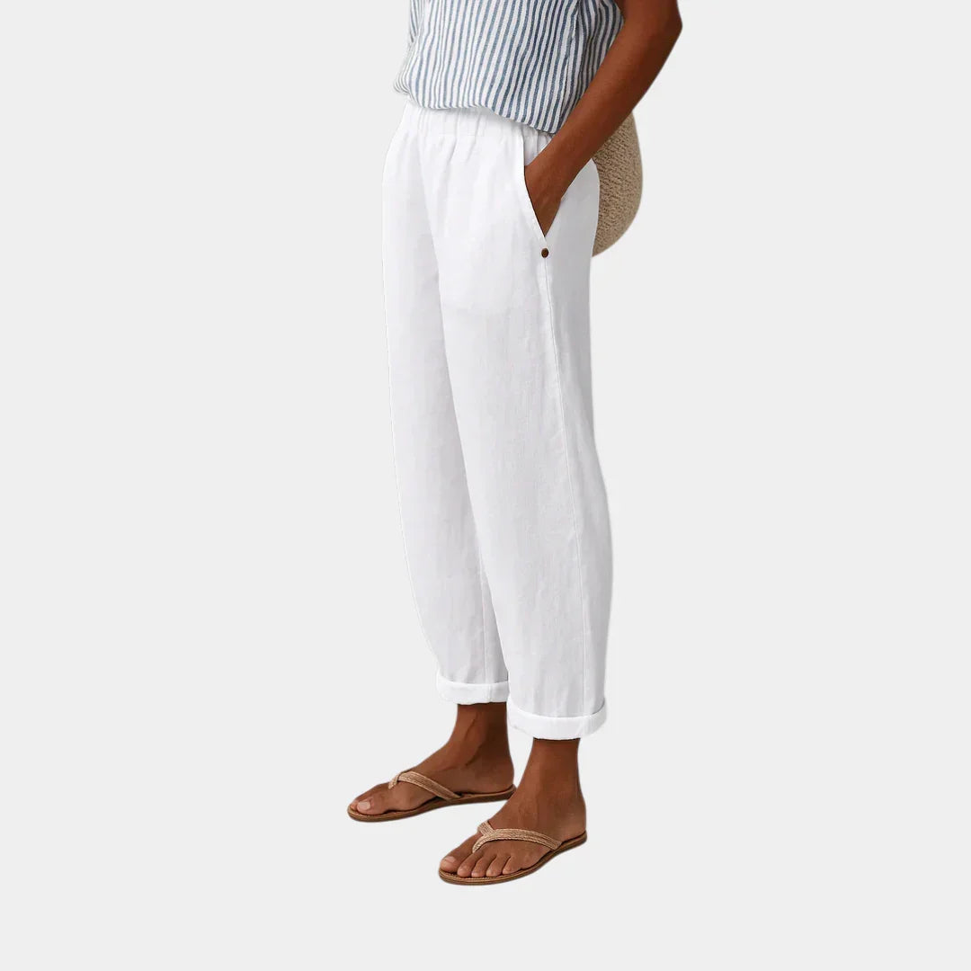 Florence | Comfortable Linen Effect Pants