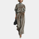 Aurélie | Casual Velvet Two-Piece Set with High Collar for Women