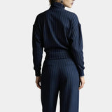 Céleste | Mock Neck Set with Striped Zipper Closure