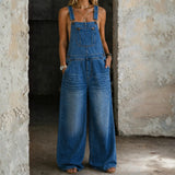 Mari - Denim Overall with Stretch Waistband