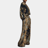 Valentina | Floral Baroque Set with Palazzo Pants