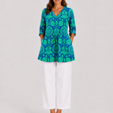 Romy | Long Blouse with a Striking Pattern