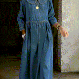 Kirsi - Denim Dress with Peter Pan Collar