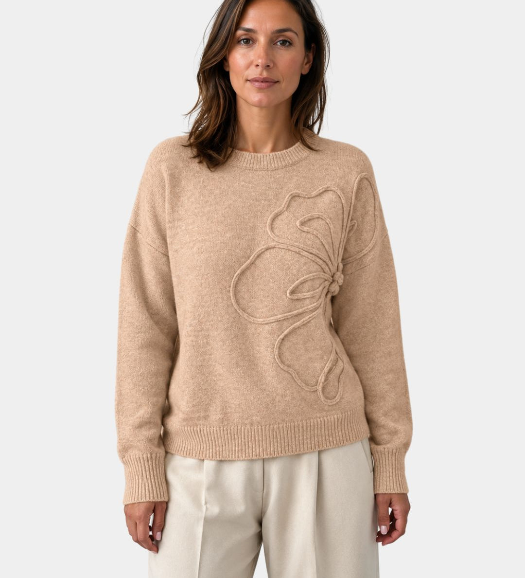 Alma | Knitted Floral Sweater