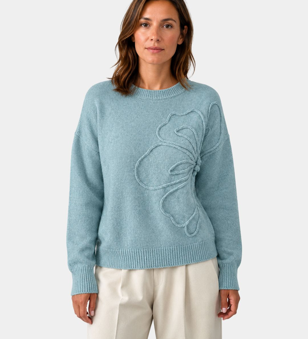Alma | Knitted Floral Sweater