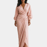 Sidonie | Minimalist Maxi Dress in Pink