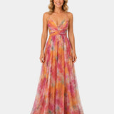 Giselle | Long Floral Print Dress