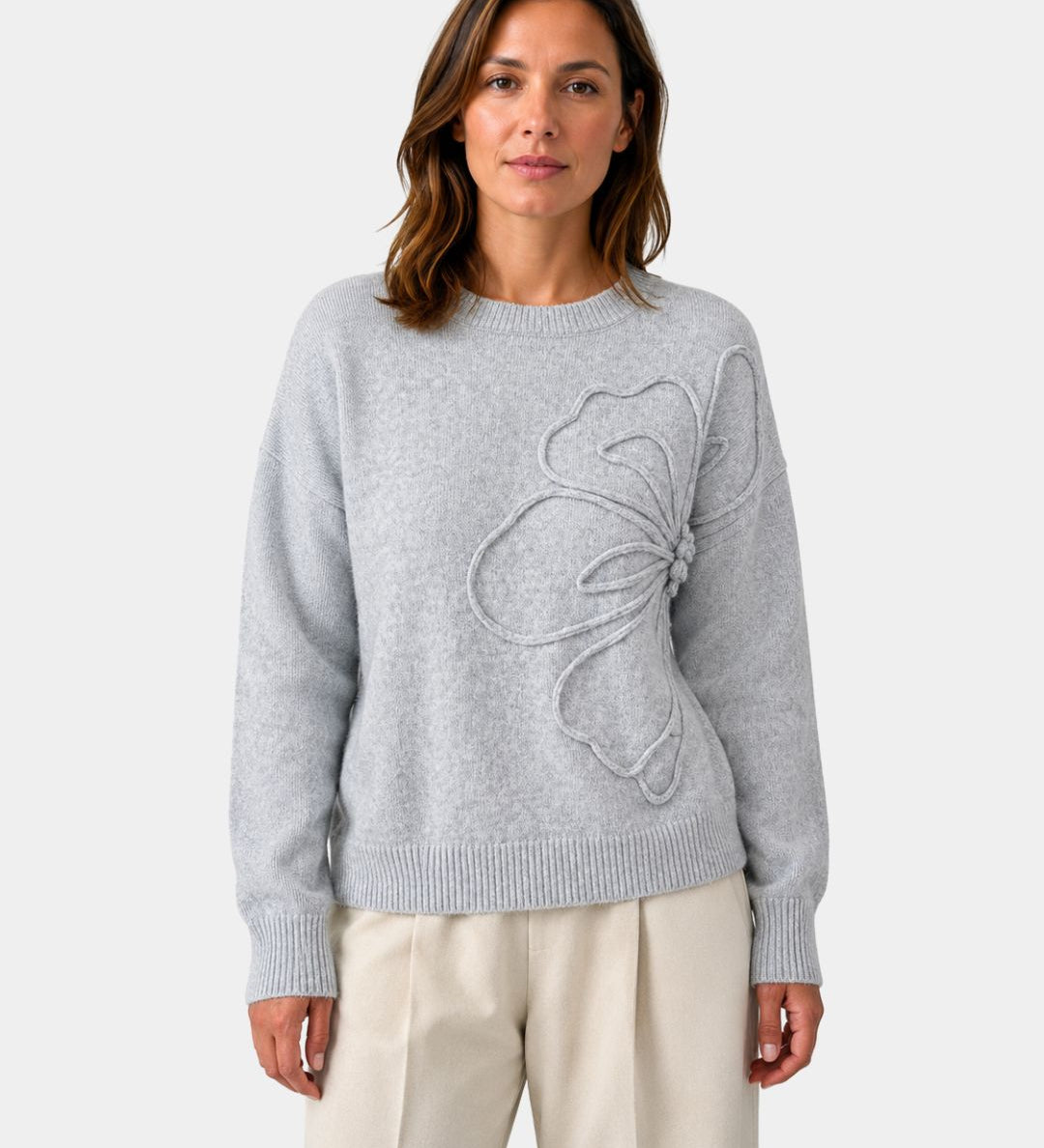 Alma | Knitted Floral Sweater