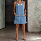 Eeva - Casual Strap Denim Dress