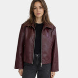 Rosélinea | Classic Faux Leather Jacket