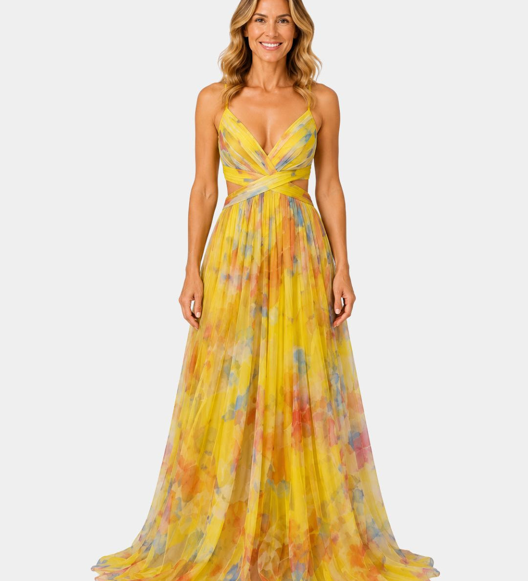 Giselle | Long Floral Print Dress