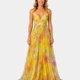 Giselle | Long Floral Print Dress