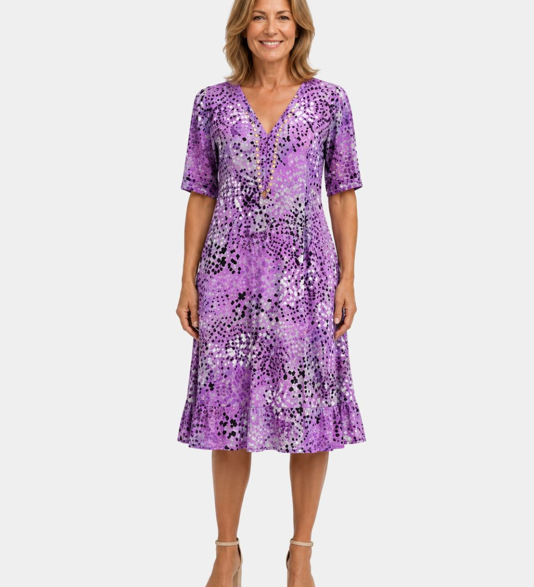 Adèle | Dress with V-neckline