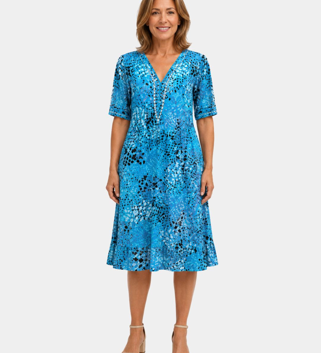Adèle | Dress with V-neckline