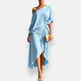 Oriana – Asymmetrical Pleated Dress