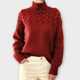 Eva - Women's Knitted Vest with Cable Pattern