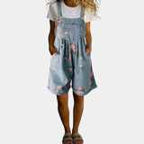 Kaisa - Flower Pattern Denim Overall