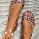 Metallic Strap Sandals