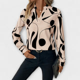 Stylish Long-Sleeve Top with V-Neck