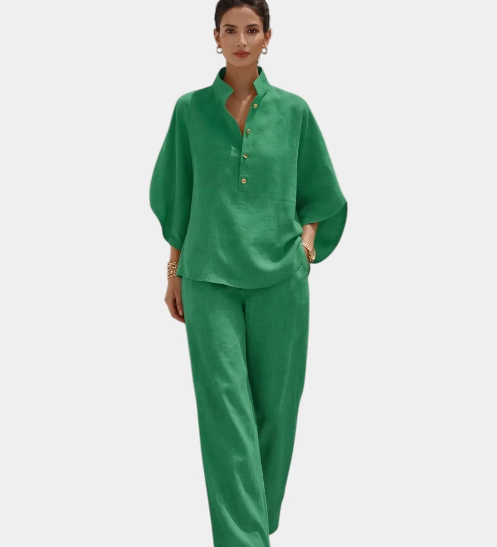 Brune |  Ensemble en coton en deux pièces