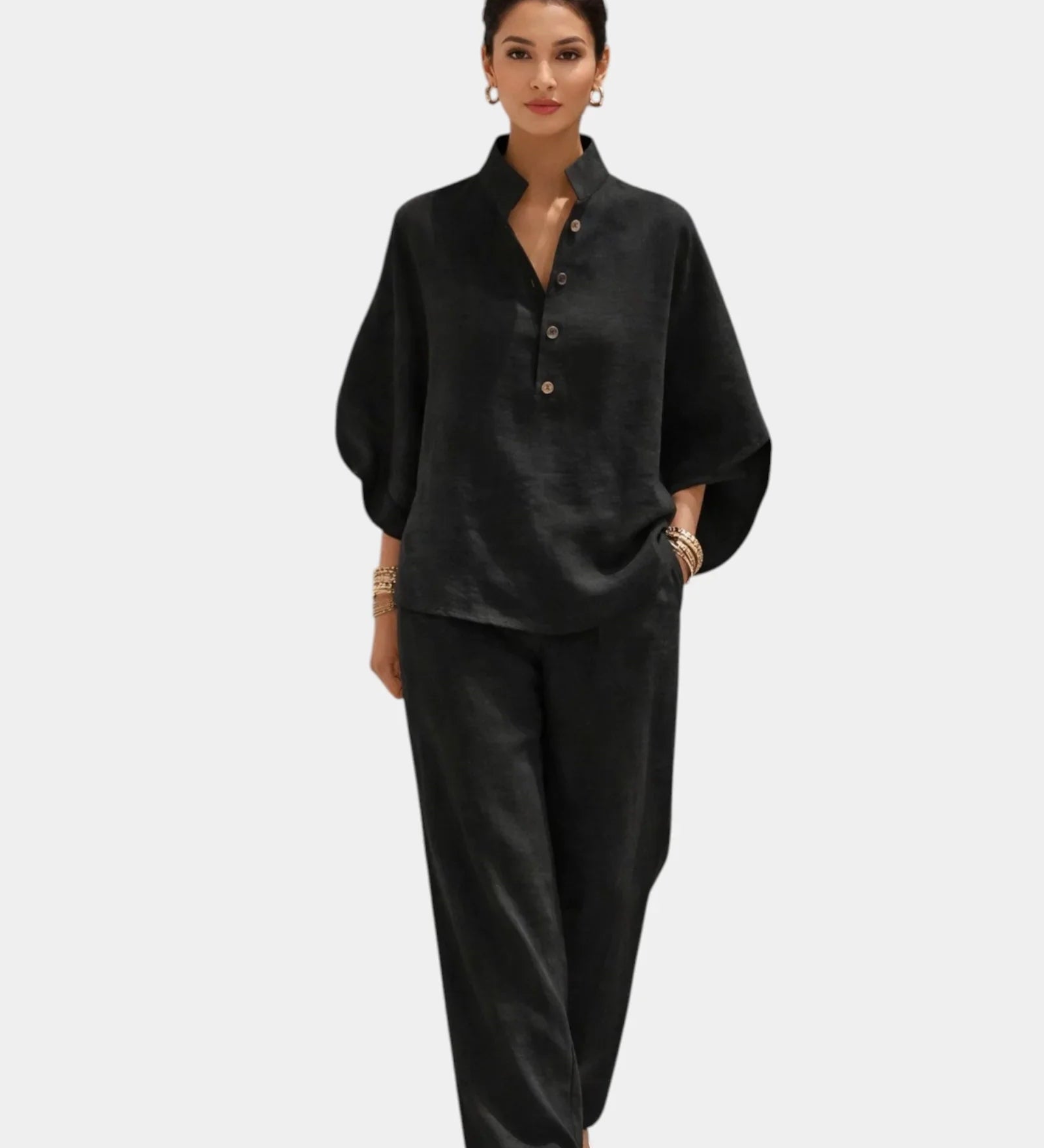 Brune |  Ensemble en coton en deux pièces