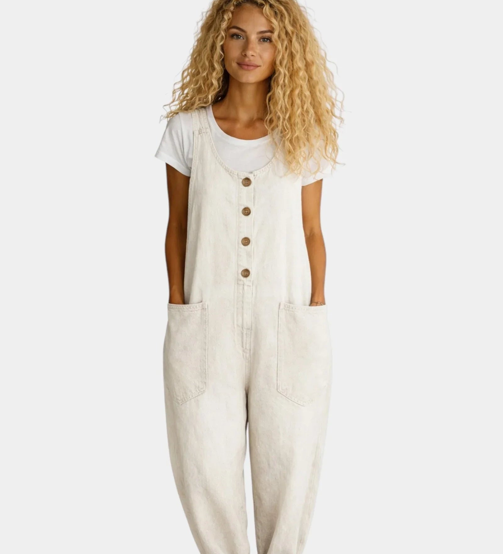Lorena |  Salopette en denim coton vintage lavé
