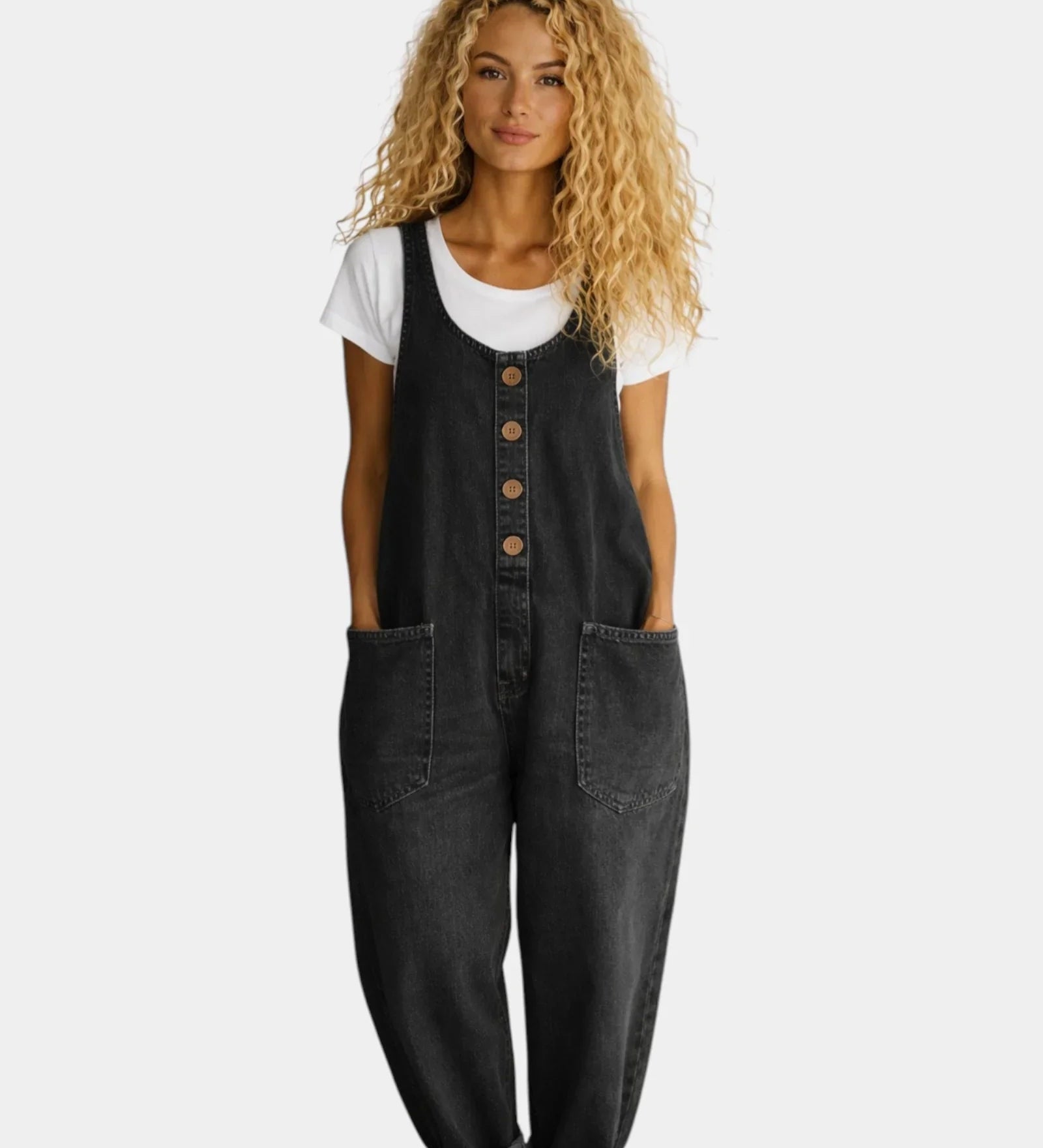 Lorena |  Salopette en denim coton vintage lavé