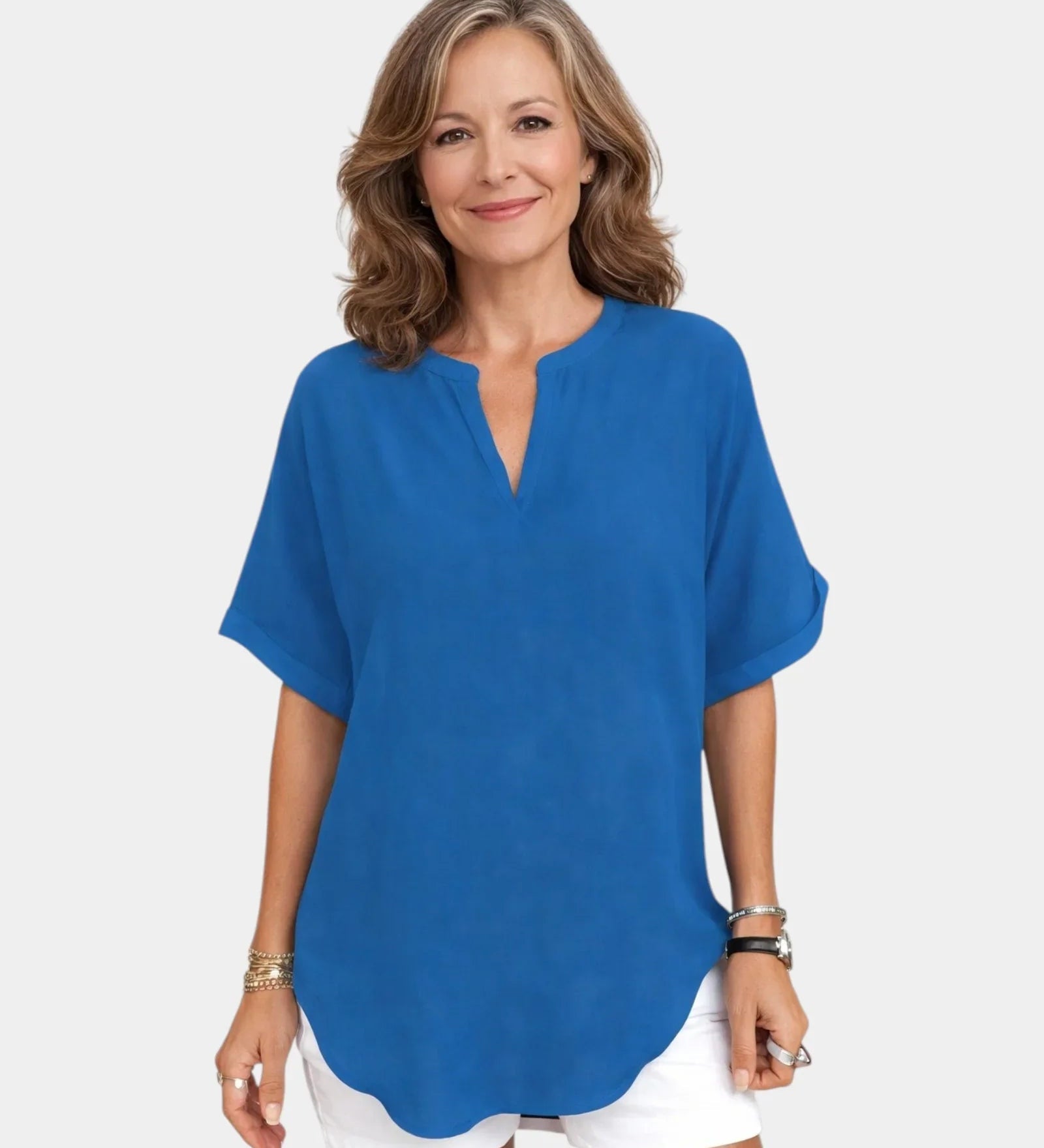 Dóris | Light top with V-neck