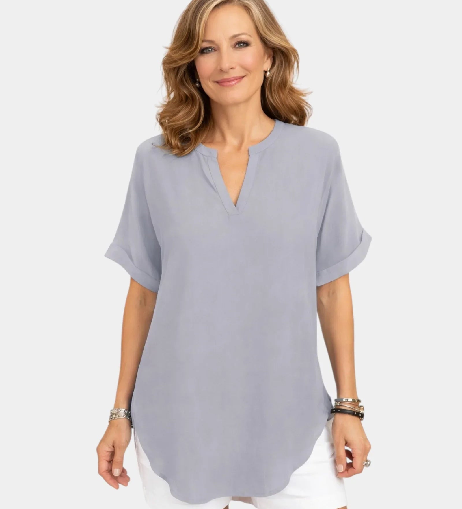 Dóris | Light top with V-neck