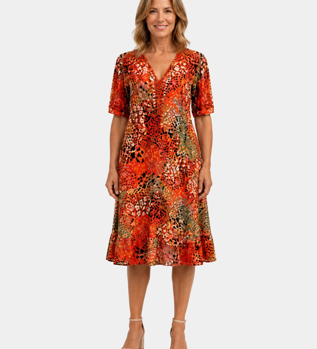 Adèle | Dress with V-neckline