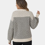 Rachael | Round Neck Color Block Sweater