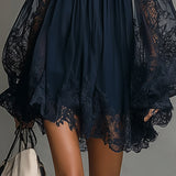 Nea - Mini Dress with Bare Shoulders and Lace