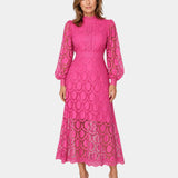 Yvette | Delicate Lace Midi Dress