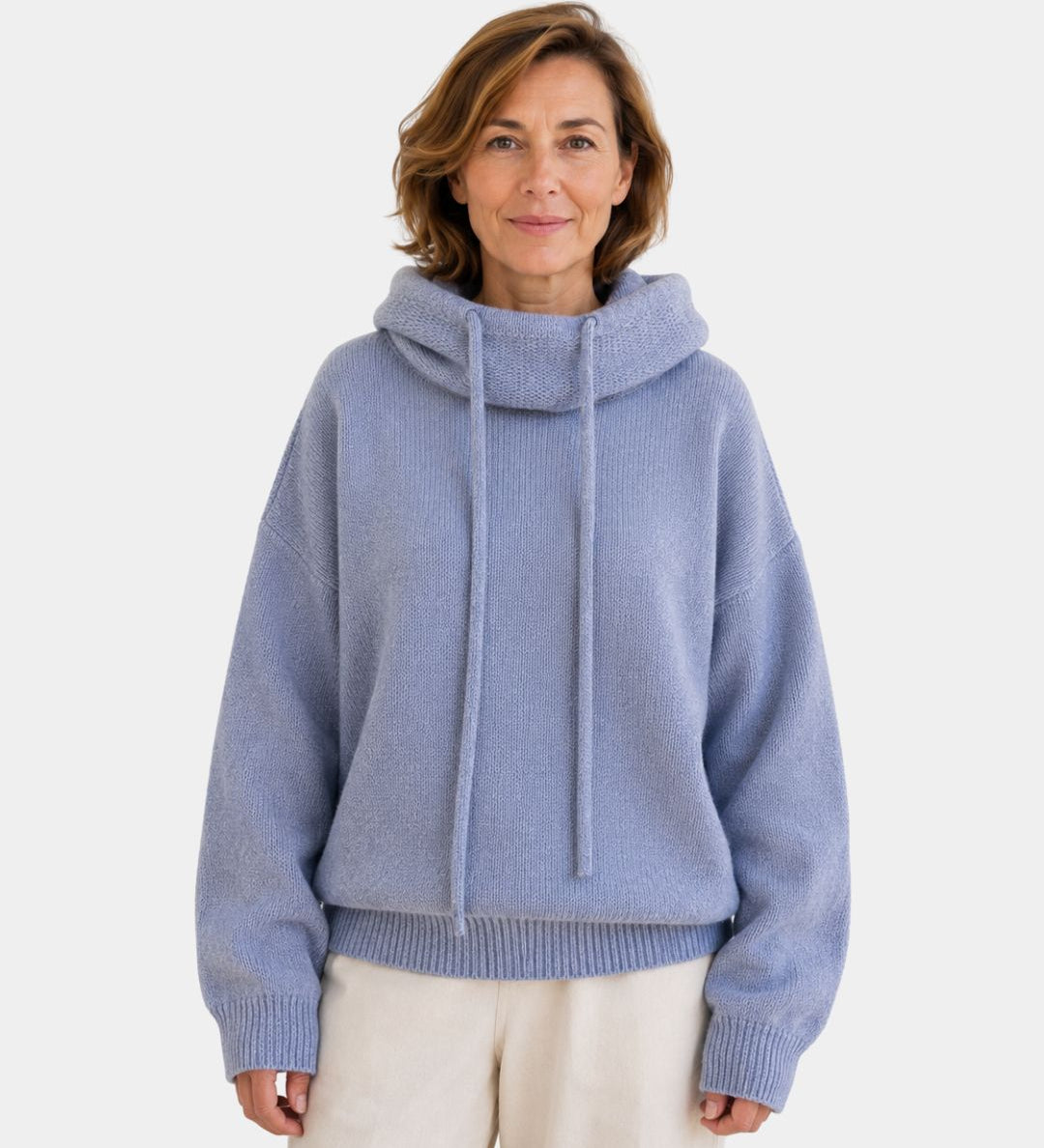 Marie | Cozy Pullover with High Collar and Hood