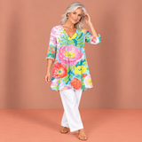 Valerie | Long Blouse with V-Neck