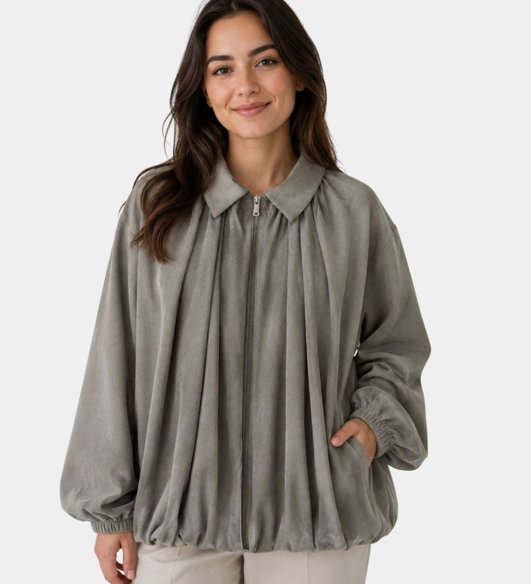 Agnèsine | Vintage Loose Bomber Jacket