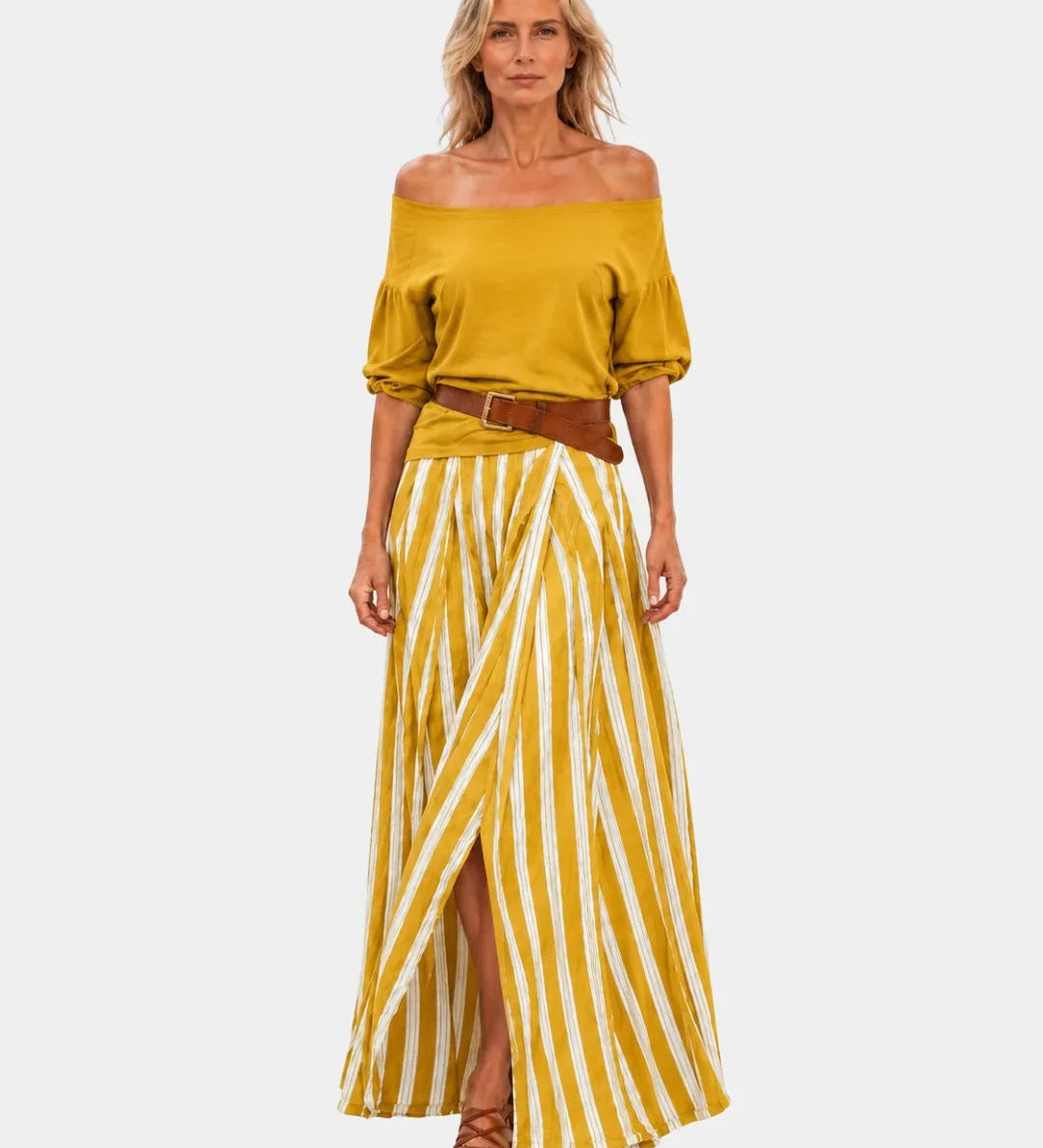 Étiennette | Mediterranean Style Blouse and Skirt Set