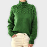 Eva - Women's Knitted Vest with Cable Pattern
