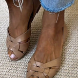 Open-Toed Espadrilles with Woven Design