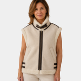 Adalsinde | Women's Sleeveless Gilet with Faux Shearling Effect