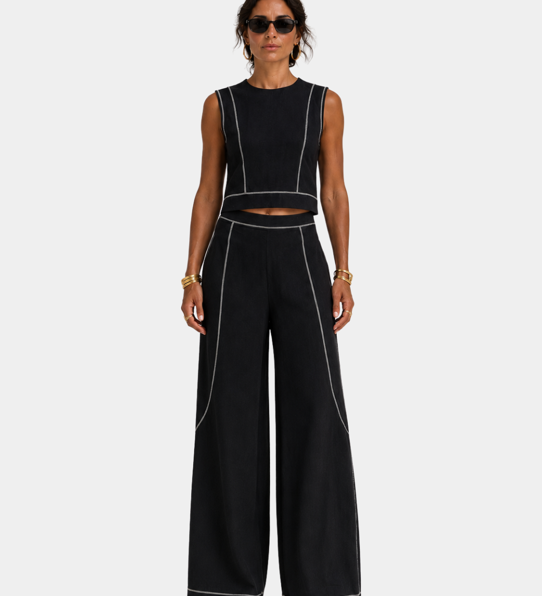 Aymone | Modern Design Pants and Blouse Set