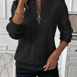 Amy | Zippered Knit Sweater