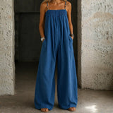 Hilda - Wide-Leg Denim Jumpsuit